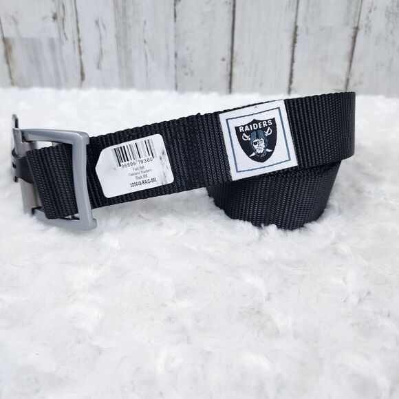 Oakland Raiders Navy Blue Adjustable Field Belt Size S/M - Picture 1 of 9